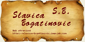 Slavica Bogatinović vizit kartica